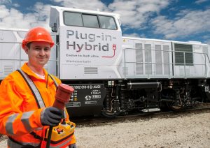 Hybrid locomotive at Audi plant in Ingolstadt