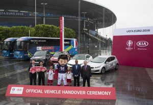 Hyundai & Kia UEFA EURO 2016™- Official Vehicle Handover Ceremony at Stade de France in Paris, France, 30th May 2016. Photo by Gero Breloer/ Hyundai & Kia